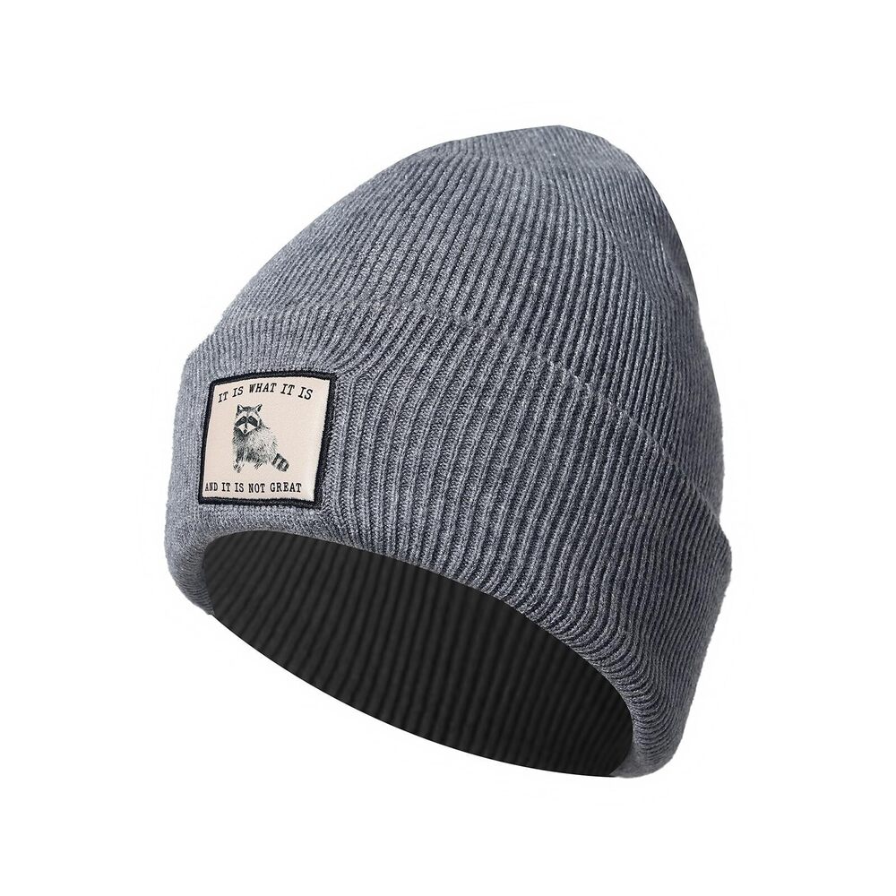 2823 Unisex Funny Y2K Embroidery Cuffed Knit Beanie Warm Fashion Winter Hat